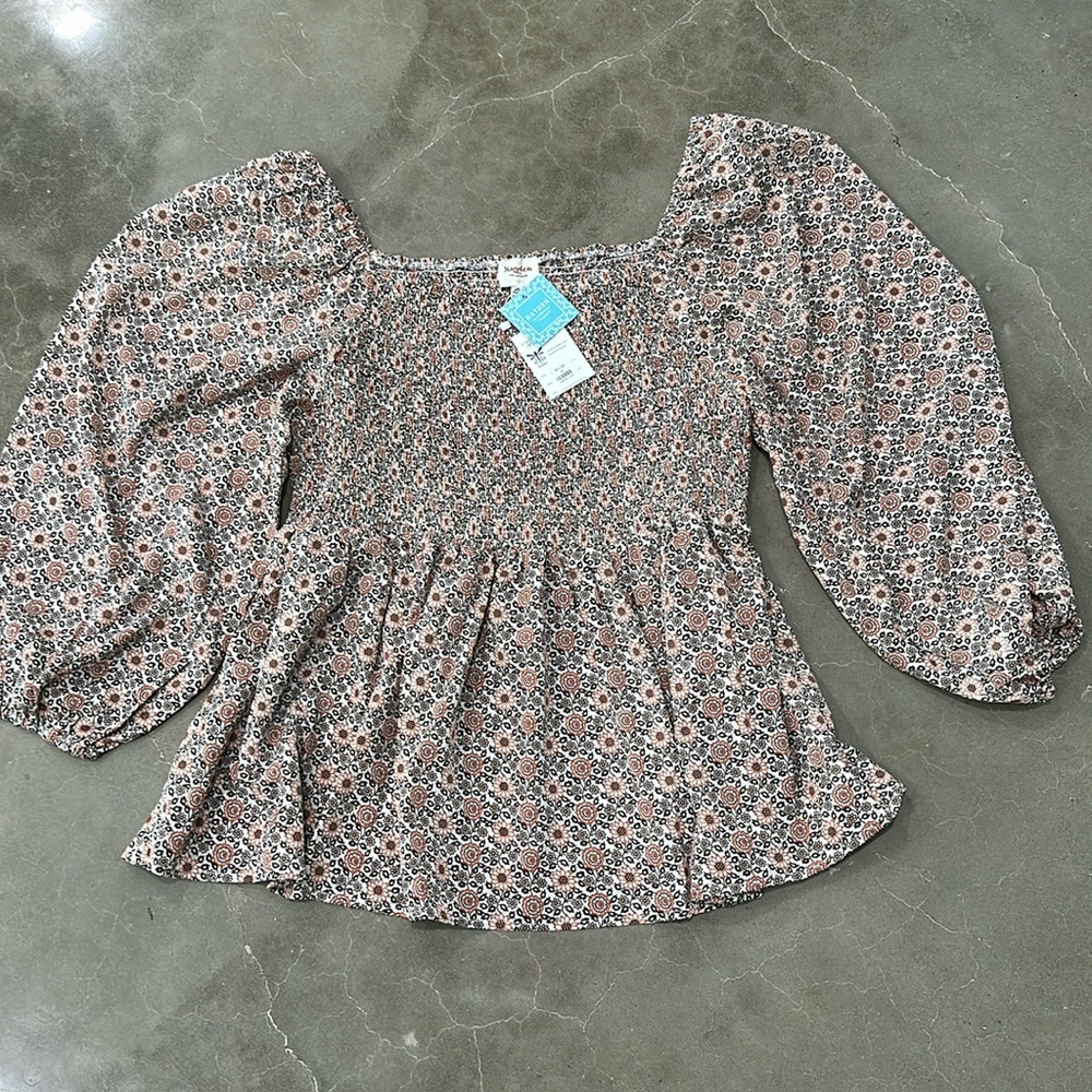 Plus size boho off shoulder blouse